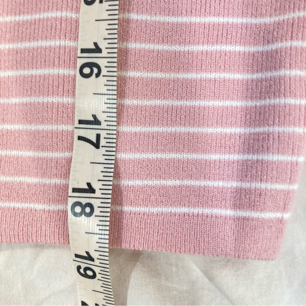 Pink striped cardigan sweater - Picture 9 of 9